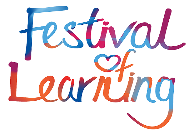 Go back to studying. Festival of learning logo